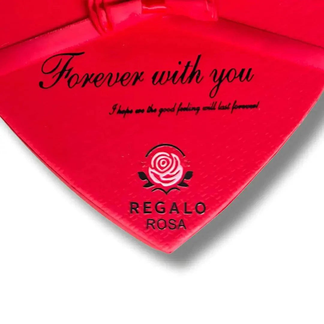 Regalo Rosa Geschenkdoos Hartvormig – Met Teddybeer en Eeuwige Rozen – 20 cm