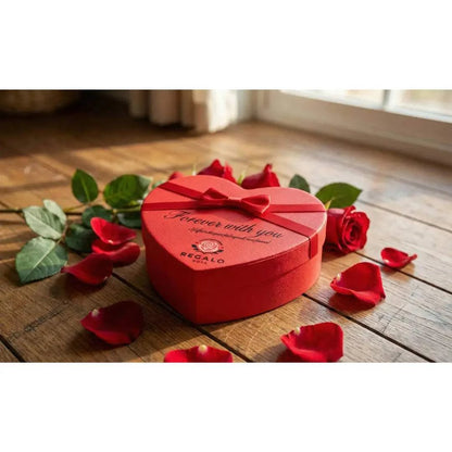 Hartschalige Geschenkbox – mit Teddybär und ewigen Rosen – 20 cm