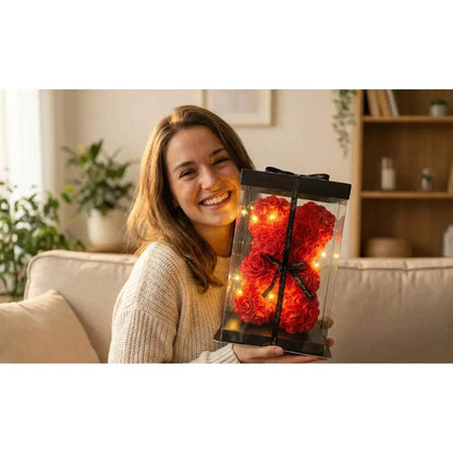 Rozenbeer 25 cm - LED Işık ve Hediye Kutusu ile - Sonsuz Güller