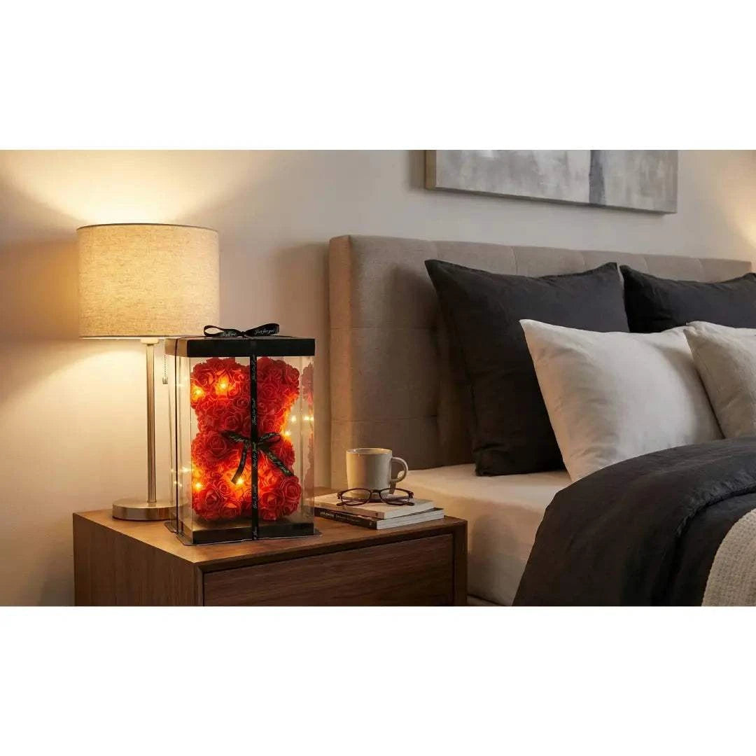 Rozenbeer 25 cm - LED Işık ve Hediye Kutusu ile - Sonsuz Güller