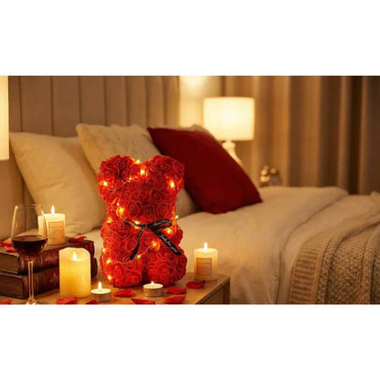 Rozenbeer 25 cm - LED Işık ve Hediye Kutusu ile - Sonsuz Güller